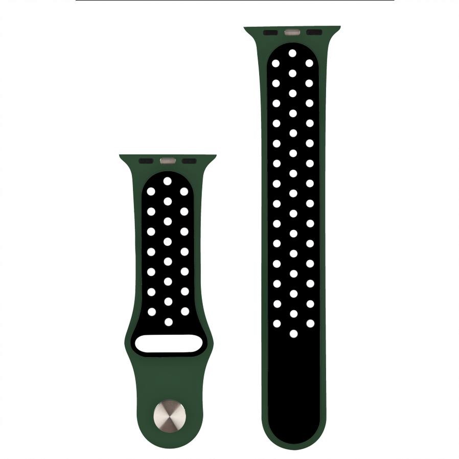 RhinoTech sportovní řemínek pro Apple Watch 42 / 44mm Olivovo-černá3 