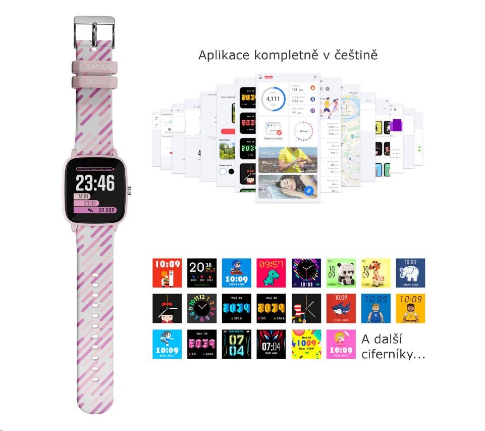 LAMAX BCool Pink - chytré hodinky pro děti5 