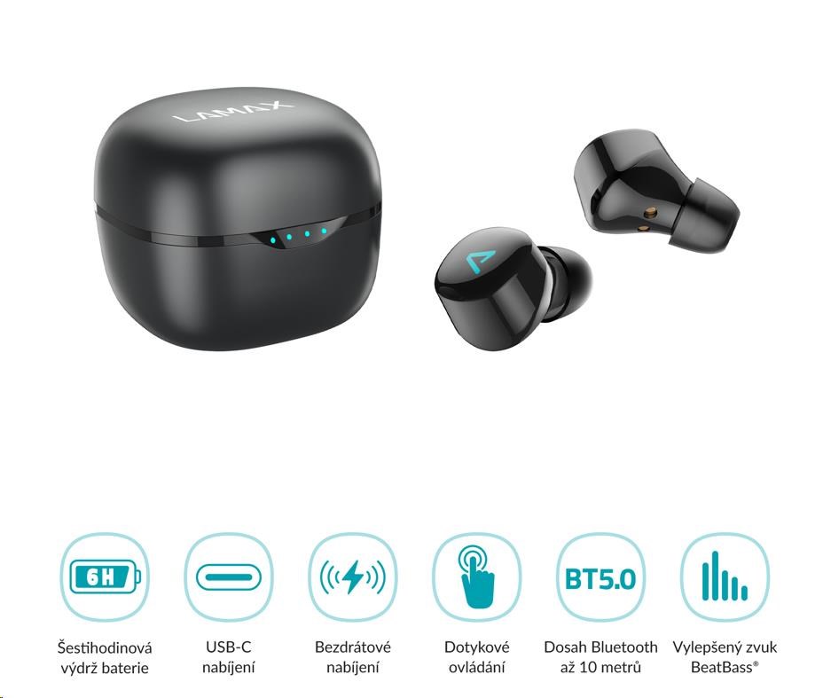 LAMAX Dots2 Touch Black wireless charging2 