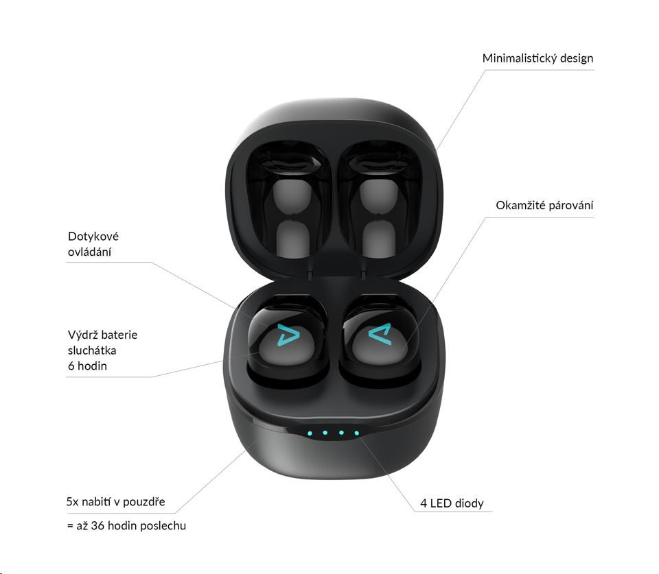 LAMAX Dots2 Touch Black wireless charging3 