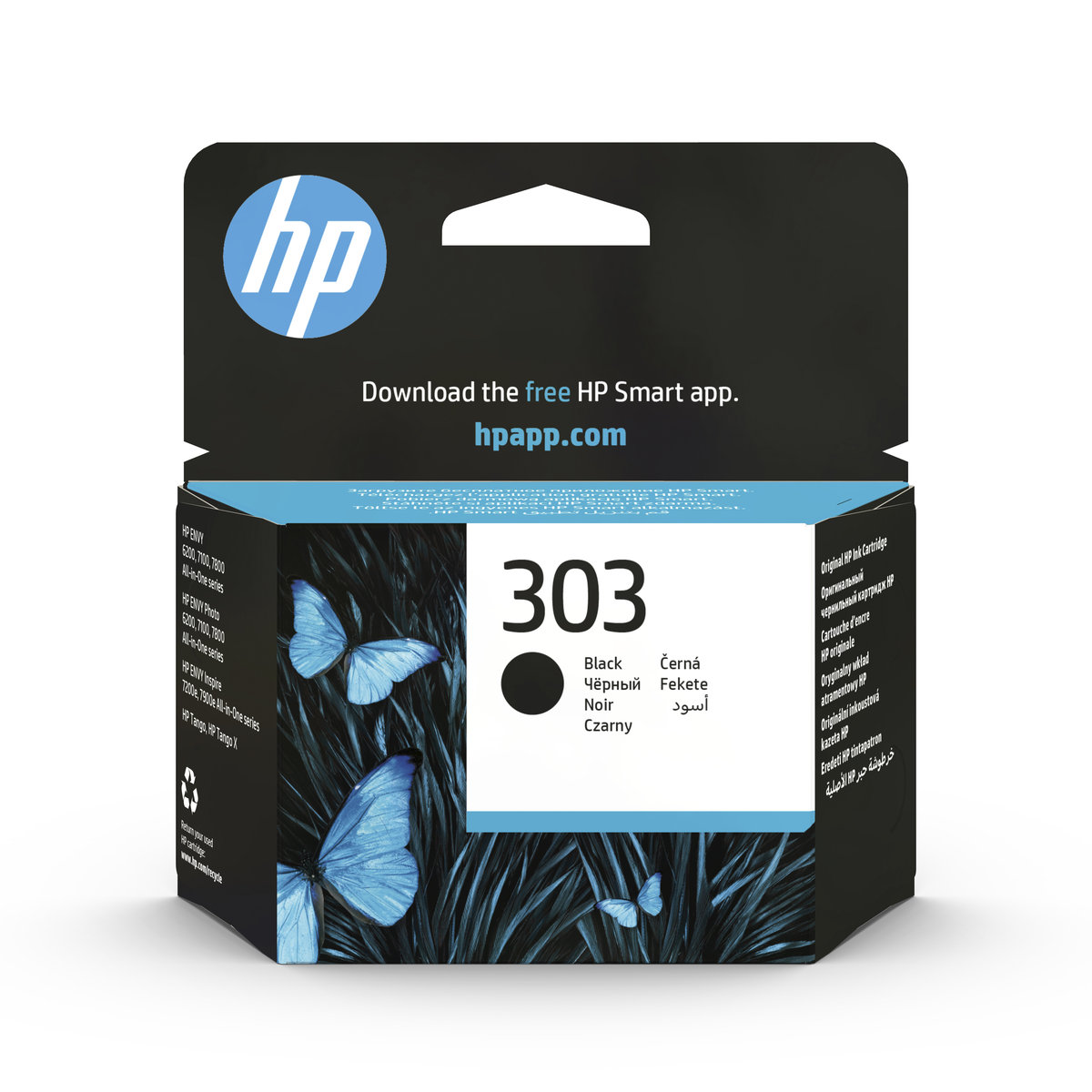 HP 303 čierna atramentová náplň, T6N02AE0 