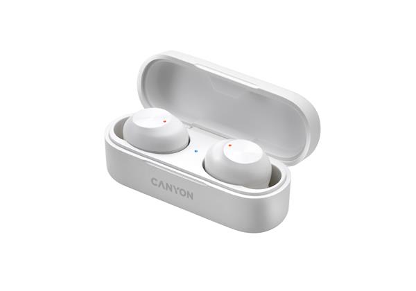 Canyon TWS-1, True Wireless Bluetooth slúchadlá do uší, nabíjacia stanica v kazete, biele3 
