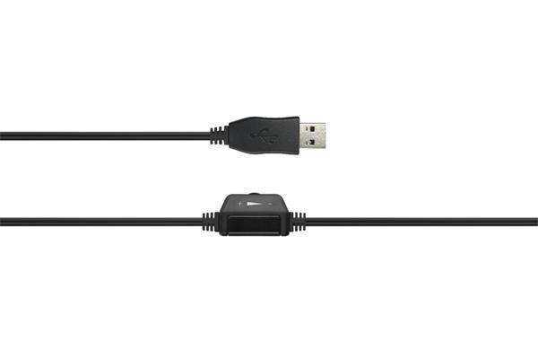 Canyon CHSU-1, PC Headset, USB, slúchadla s mikrofónom, ovládanie na kábli, čierne3 