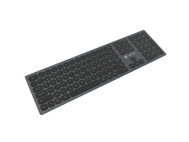 Natec klávesnica DOLPHIN/ Bezdrôtová Bluetooth/ CZ- SK layout/ Šedá0 