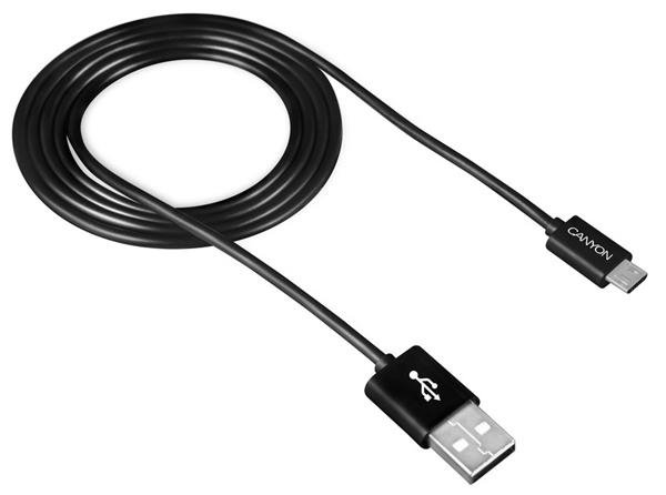 Canyon UM-1, 1m kábel USB 2.0 / micro USB, čierny0 