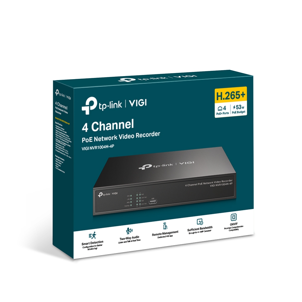 VIGI NVR1004H-4P 4 Channel POE Network Video Recorder1 