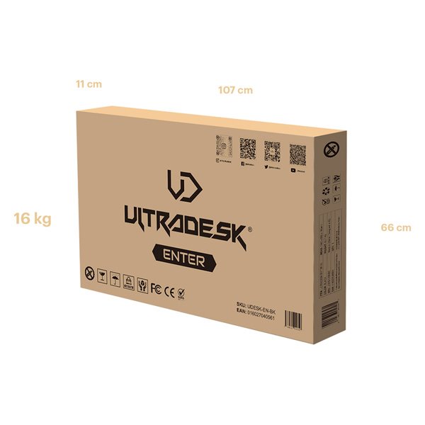 ULTRADESK Herný stôl ENTER V2, 100x60 cm, 75cm, s držiakom na slúchadlá a pitie, kompaktná veľkosť4 