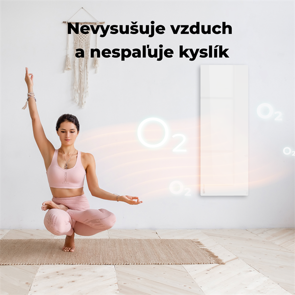AENO AGH1S Premium Eco Smart Ohrievač, Biely, WI-FI, max 700W, Infra6 