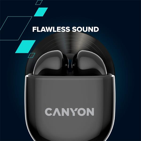 Canyon TWS-6, True Wireless Bluetooth slúchadlá do uší, nabíjacia stanica v kazete, béžové5 