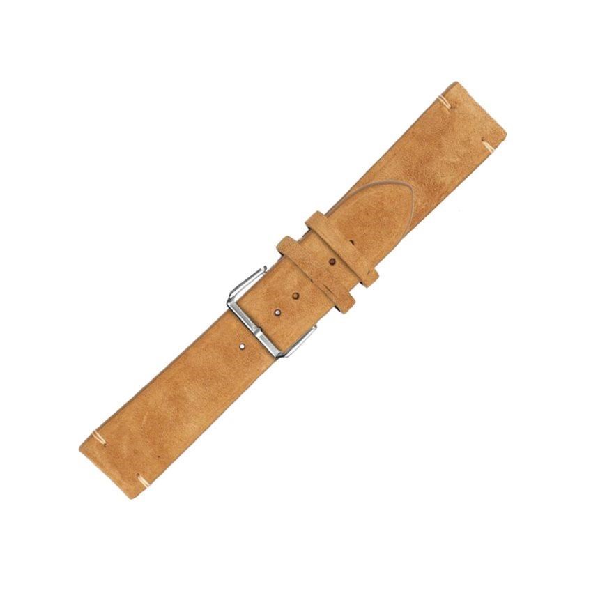 RhinoTech univerzální řemínek Genuine Suede Leather Quick Release 22mm hnědý0 