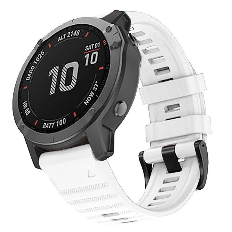 RhinoTech řemínek pro Garmin QuickFit silikonový outdoor 22mm bílý2 