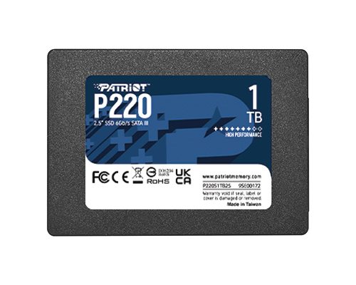 PATRIOT P220/ 1TB/ SSD/ 2.5"/ SATA/ 3R0 