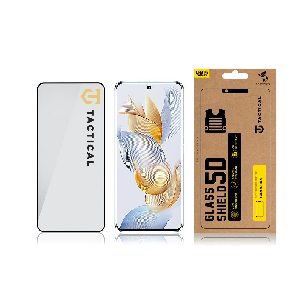 Tactical Glass Shield 5D sklo pre Honor 90 Black2 
