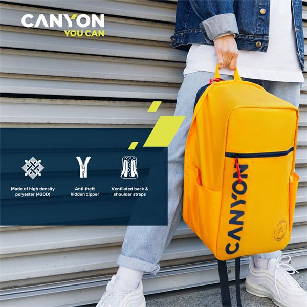 Canyon CSZ-02, batoh na notebook - palubovka, do veľkosti 15,6