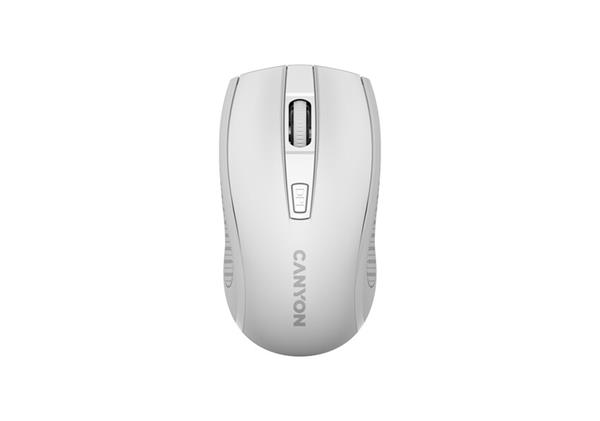 Canyon MW-07, Wireless optická myš USB, 800/1200/1600 dpi, Pixart 3065, 4 tlač, biela0 