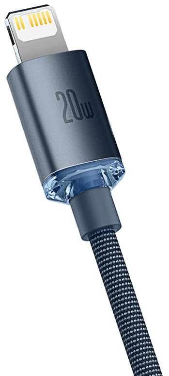 Baseus CAJY000201 Crystal Shine Series Dátový Kábel USB-C - Lightning 20W 1, 2m Black2 