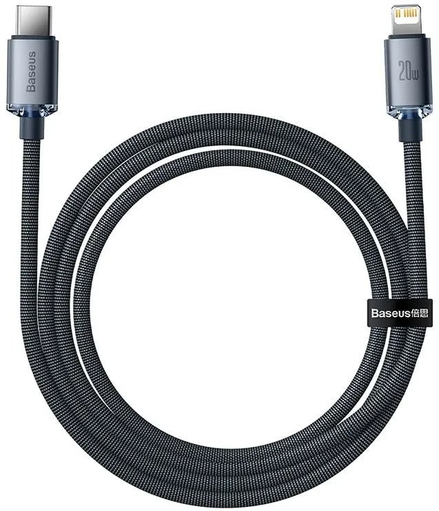 Baseus CAJY000201 Crystal Shine Series Dátový Kábel USB-C - Lightning 20W 1, 2m Black3 