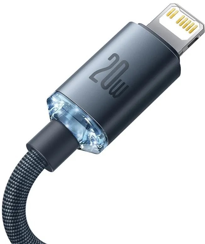 Baseus CAJY000201 Crystal Shine Series Dátový Kábel USB-C - Lightning 20W 1, 2m Black4 