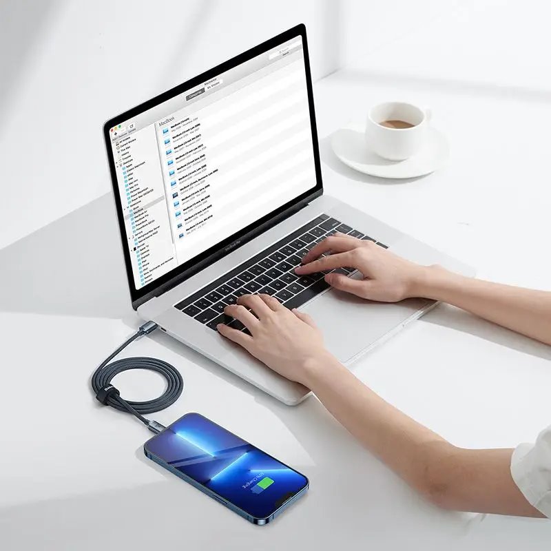 Baseus CAJY000201 Crystal Shine Series Dátový Kábel USB-C - Lightning 20W 1, 2m Black6 