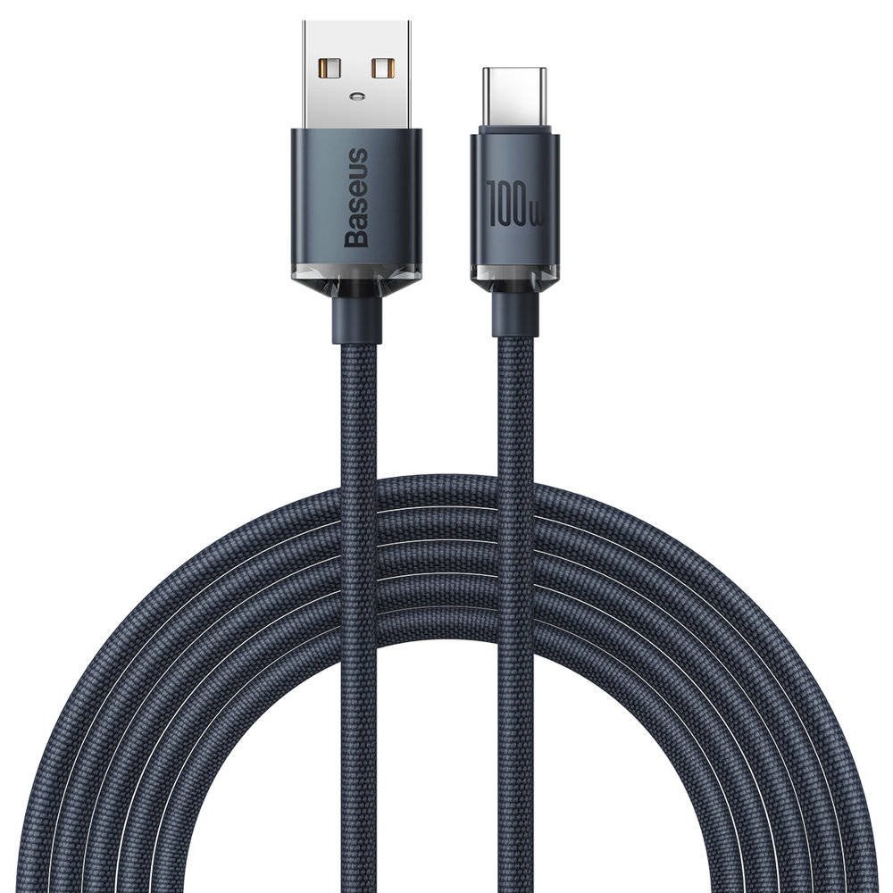 Baseus CAJY000501 Crystal Shine Series Dátový Kábel USB - USB-C 100W 2m Black1 