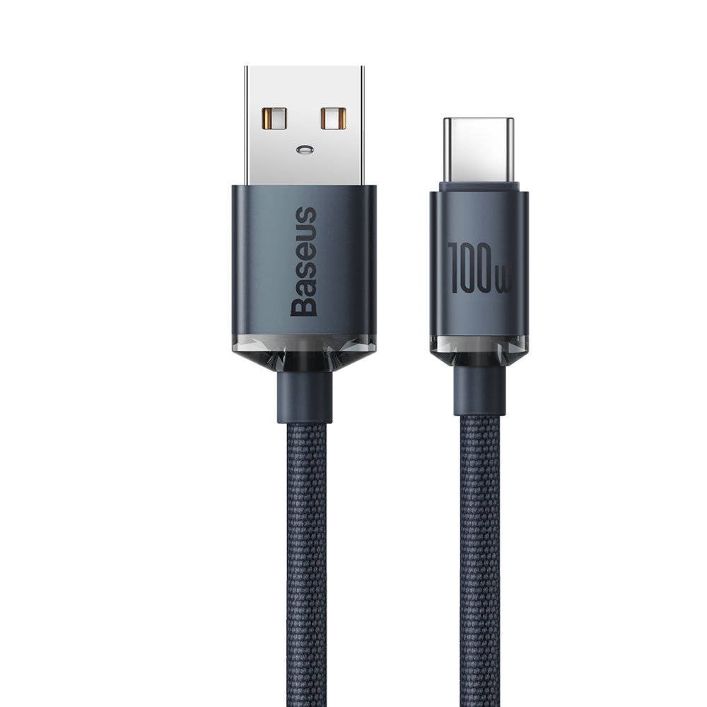 Baseus CAJY000501 Crystal Shine Series Dátový Kábel USB - USB-C 100W 2m Black0 
