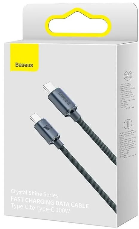 Baseus CAJY000601 Crystal Shine Series Dátový Kábel USB-C - USB-C 100W 1, 2m Black7 