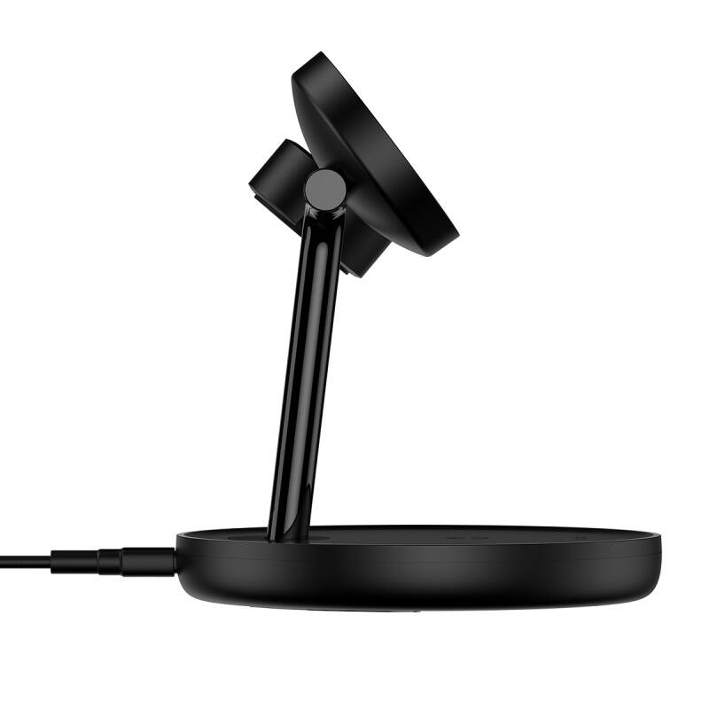 Baseus WXTE000101 Swan 3v1 Bezdrôtový Magnetický Nabíjací Stojan 15W Black2 