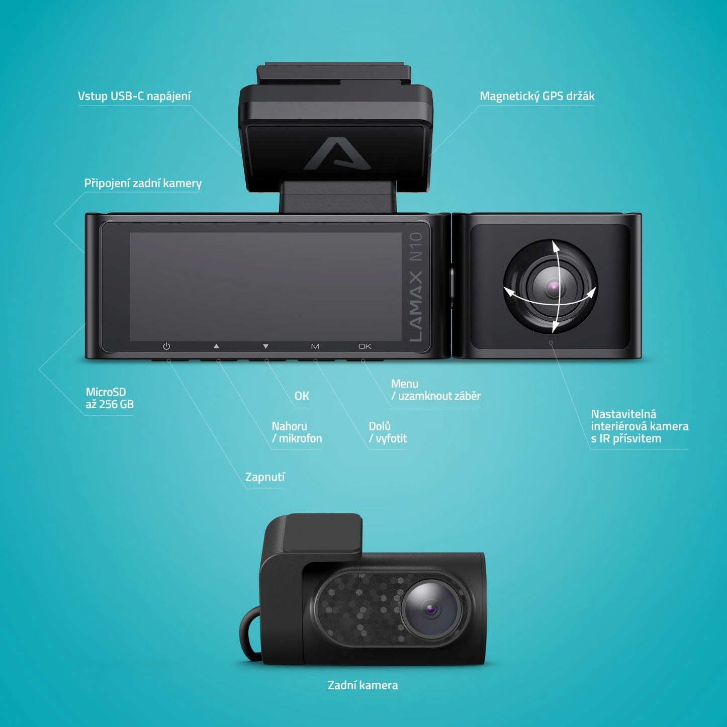 LAMAX N10 GPS 3in1 - kamera do auta3 