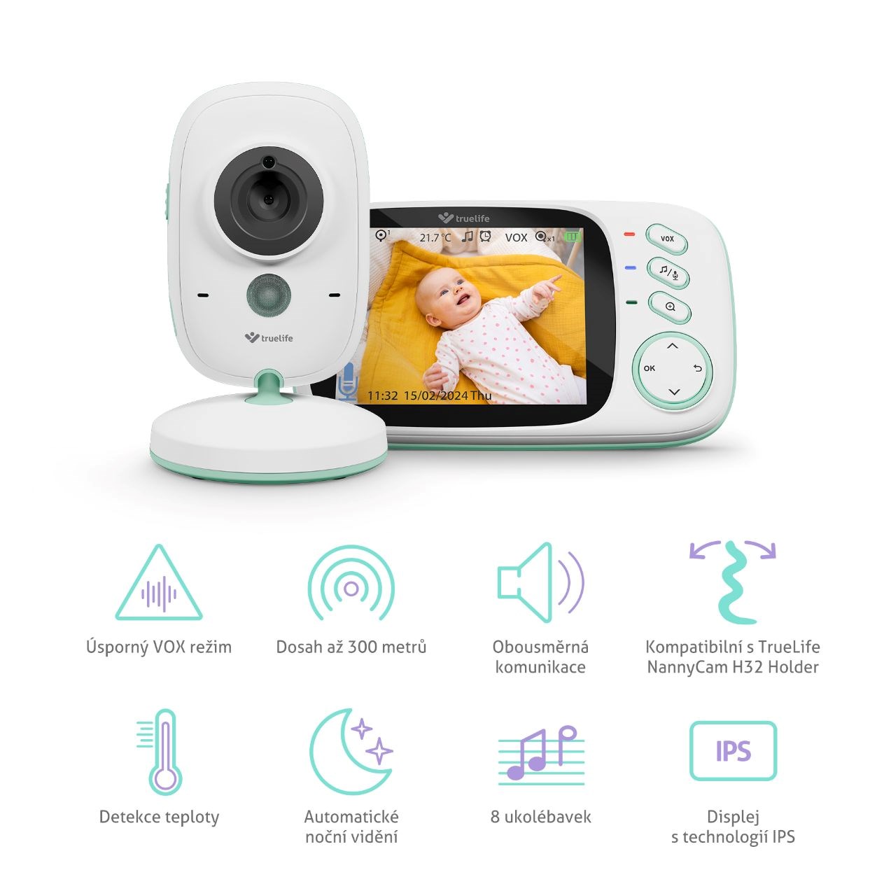 TrueLife NannyCam H32 Pro - digitální video chůvička1 