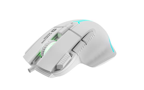 Canyon Fortnax, GM-636 herná myš, drôtová, optická, 20.000dpi, odozva 1ms, 9 progr. tlač,  6 režimov RGB podsv., biela4 