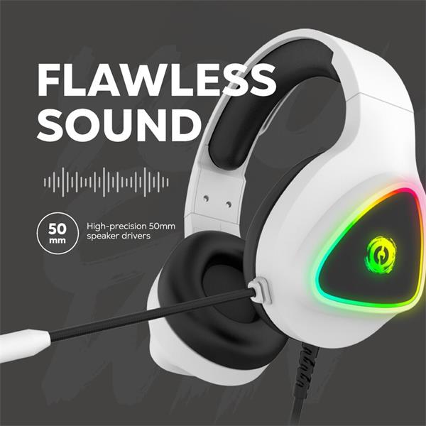Canyon GH-6, Shadder herný headset, USB / 2x 3.5mm jack, 2m kábel, multicolor RGB podsvietenie, biely11 