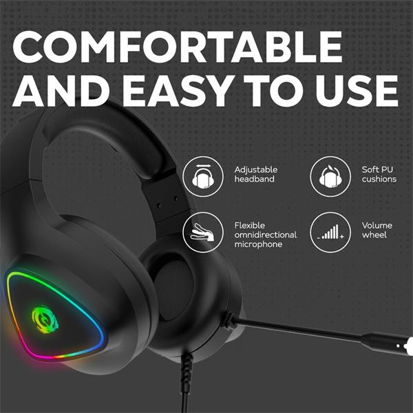 Canyon GH-6, Shadder herný headset, USB / 2x 3.5mm jack, 2m kábel, multicolor RGB podsvietenie, biely8 