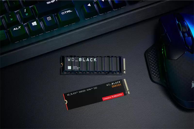 WD Black SN850X SSD Powered by SanDisk 1TB M.2 NVMe Gen4 7300/6300MBps4 