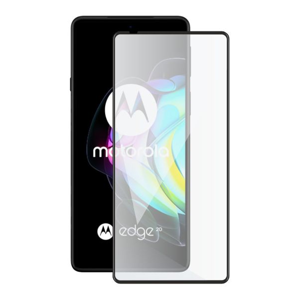 Screenshield MOTOROLA Edge 20 XT2143 (full COVER black) Tempered Glass Protection0 
