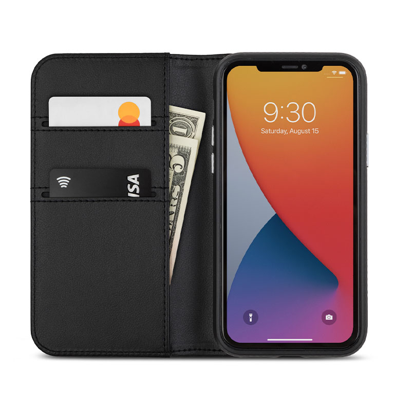 Moshi puzdro Overture with Detachable Magnetic Wallet pre iPhone 12 Pro Max - Black1 