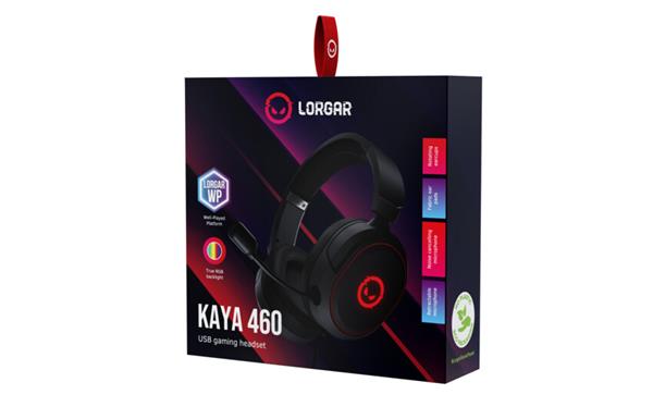 Lorgar Kaya 460, herný headset pre najvýkonnejších hráčov, USB-A, LED indikácia hovoru, čierny7 