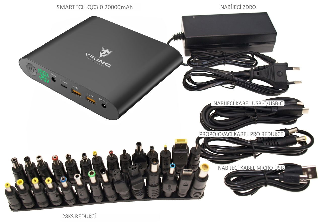 Notebook powerbank Smartech QC3.0 20000mAh - VÝPREDAJ2 