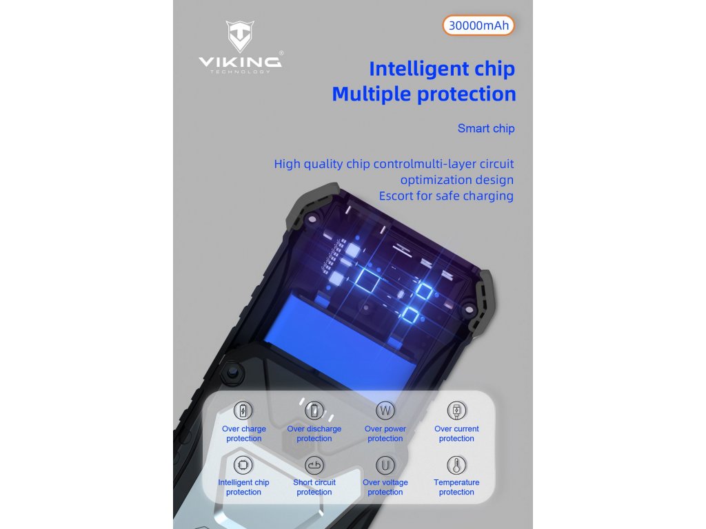 Outdoorová powerbanka Viking SKADI III/ Output:DC, 1xUSB-C, 2xUSB-A/ Wireless charge 15W max/ 30000mAh9 