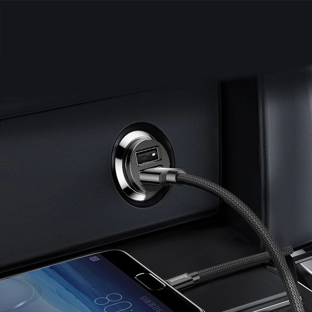 Baseus CCALL-ML01 Grain Nabíjačka do Autá 15.5W 2x USB Black1 