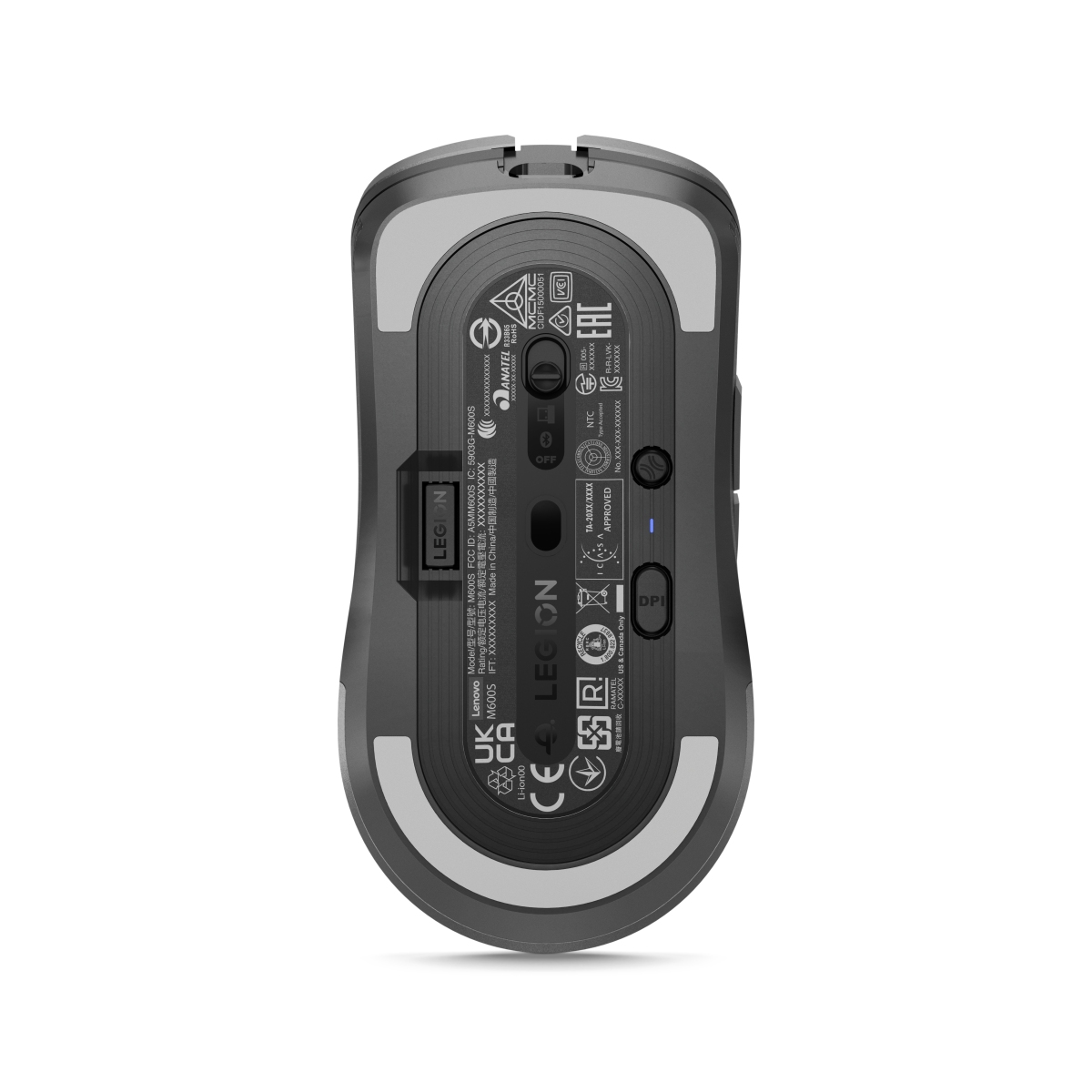 Lenovo Legion M600s/ Herná/ Optická/ Pre pravákov/ 19 000 DPI/ Drôtová+bezdrôtová/ Sivá8 