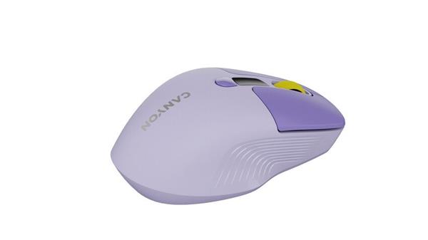 Canyon MW-26, 2v1 bezdrôtová optická myš Bluetooth / 2.4 GHz, tichá, 6 tlačidiel, 800/1200/1600/2400 DPI, fialová3 