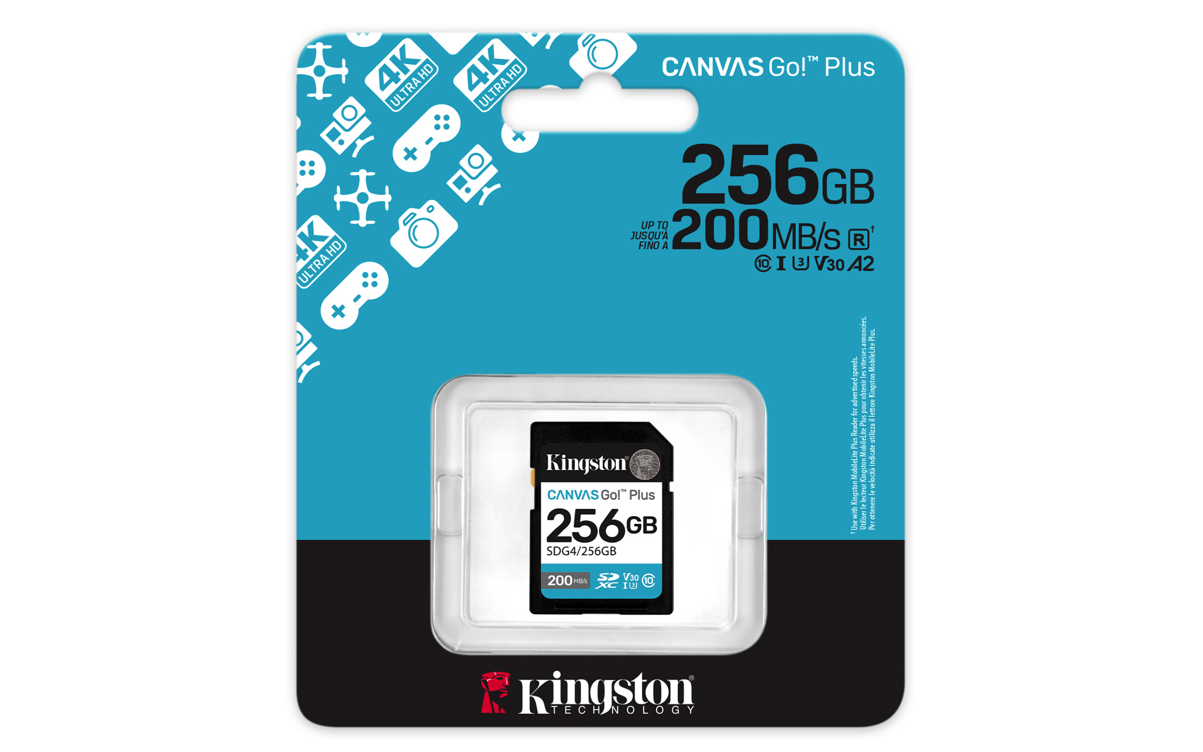Kingston Canvas Go Plus/ SDXC/ 256 GB/ UHS-I U3 / Class 100 