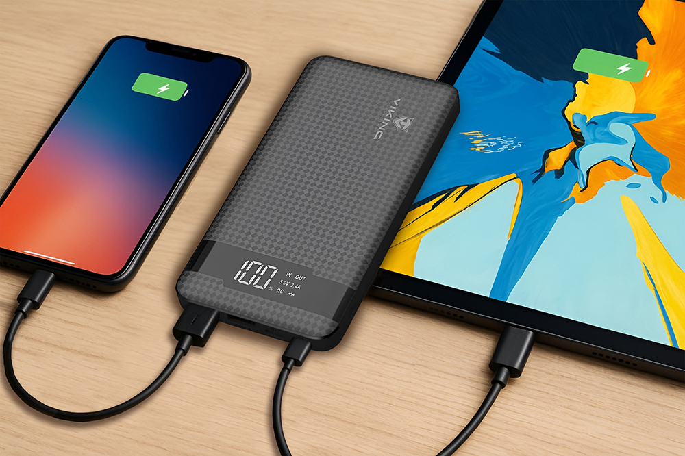 VIKING POWER BANK PN-961PD QC3.0 10000mAh, QUICK CHARGE 3.0, Čierna15 