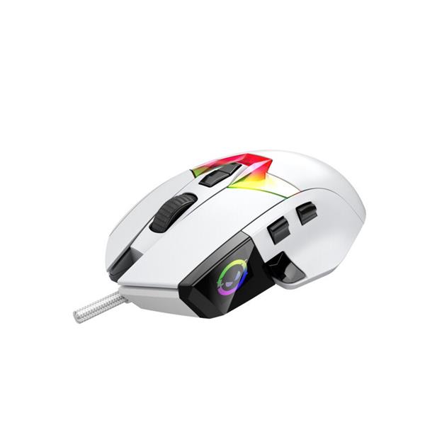 Lorgar MSP80, profi herná myš, 8 progr. tlač., senzor Pixart PAW3395, 26.000 DPI, režim podsv. RGB,  biela4 