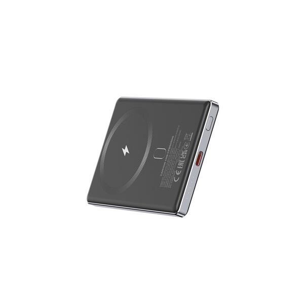 Canyon OnCharge 505, Powerbank, 5.000 mAh, in: USB-C, out: USB-C PD 20W + Wireless Magsafe 15W, ultratenká, šedá6 