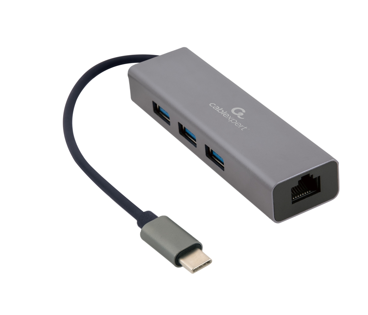 Gembird USB-C GBit adaptér + 3x USB 3.11 