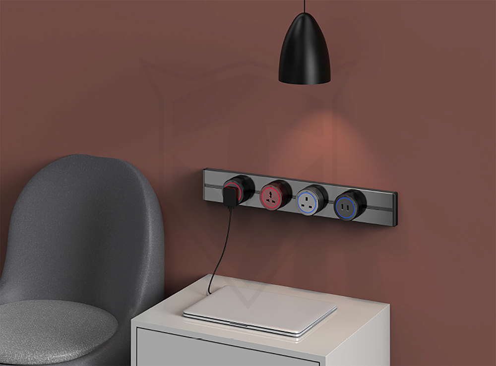 Zásuvková lišta - povrchová Viking LP40B/ 230V, 50Hz/ 40cm dĺžka/ čierna/ až 5modulov/ IP20/ hliník/ povrchová13 