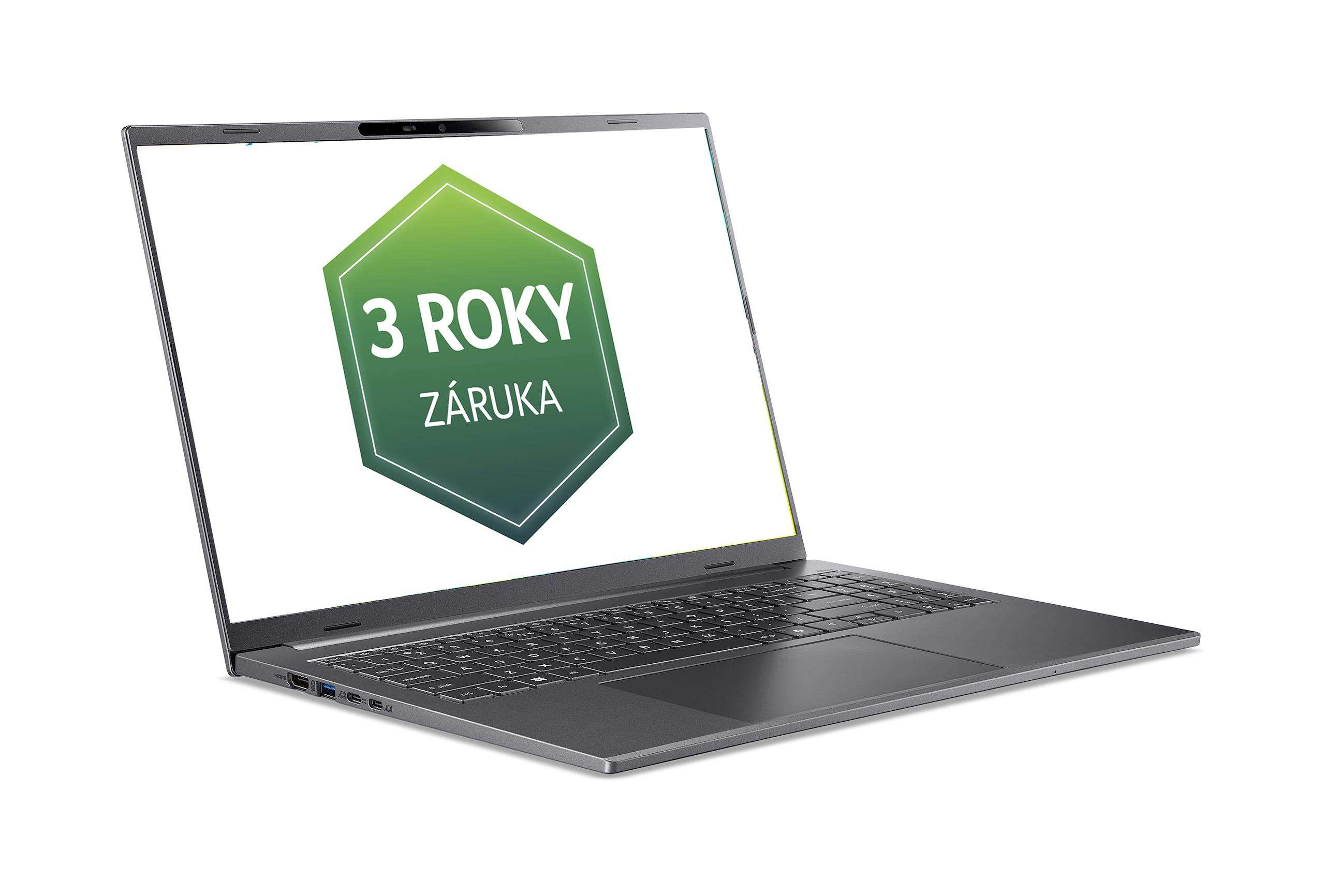 Acer Aspire 16/ A16-11M-X18U/ SD-X1-26-100/ 16"/ WUXGA/ 16GB/ 512GB/ Adreno/ W11H/ Gray/ 2R7 