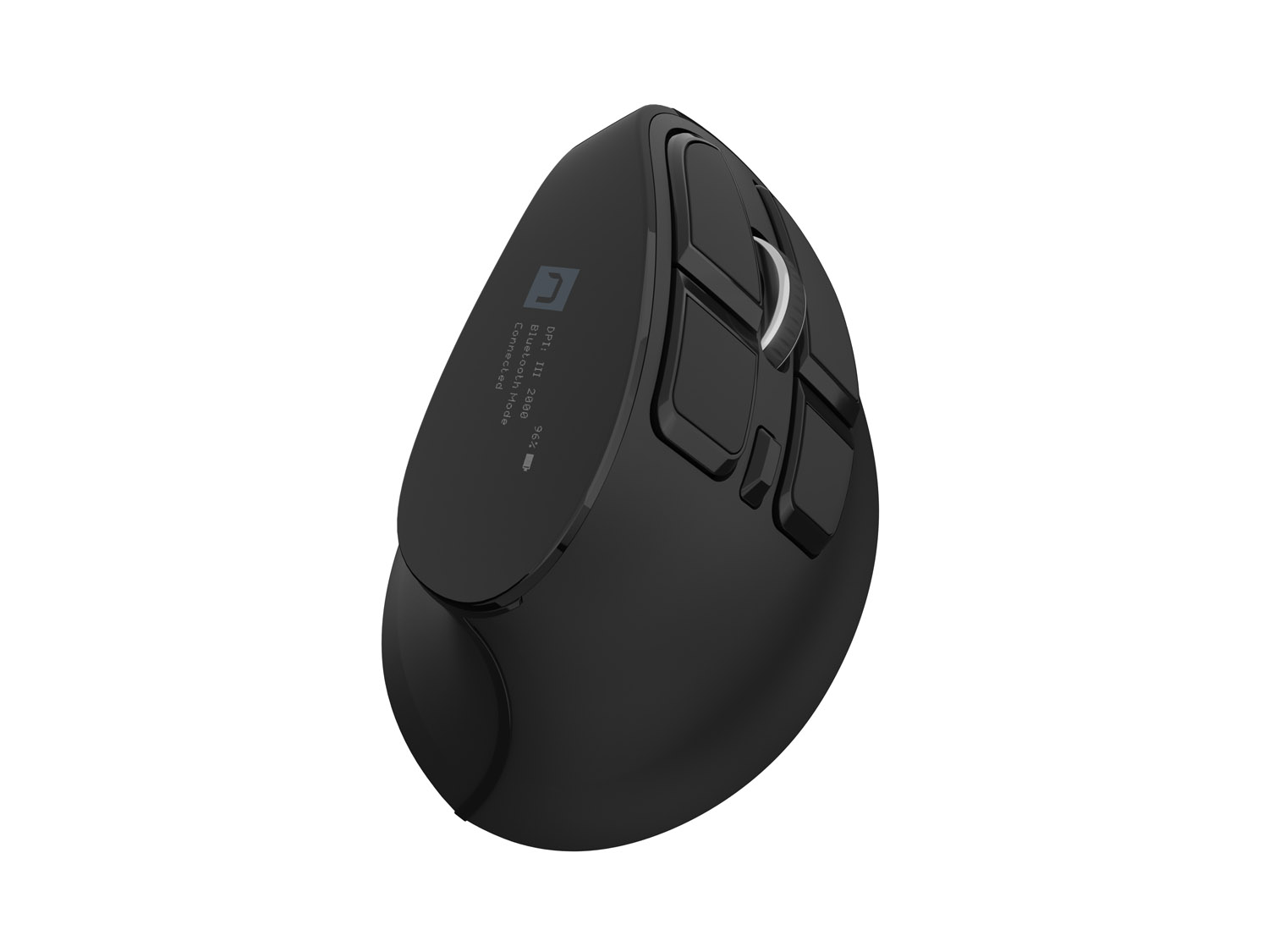 Vertikálna bezdrôtová myš Natec EUPHONIE PRO/ Vertikálna/ Blue Sense/ Pre pravákov/ 4 000 DPI/ USB+BT/ Čier0 