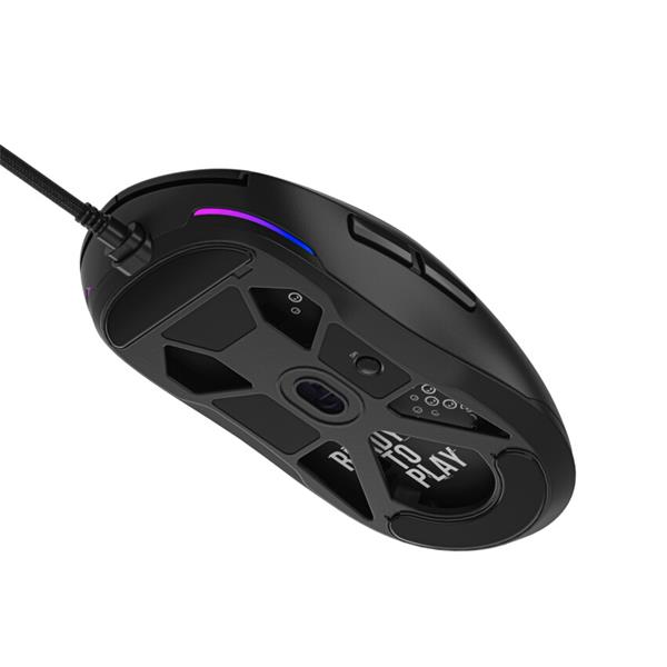 Lorgar MSA10, pokročilá herná myš, USB, 6 prog. tlačidiel, 12 000 dpi, podsvietenie RGB, čierna10 